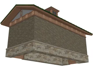 Bath House Structure 3D Model preview