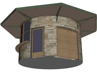Kiosk Structure Model 3D Model preview