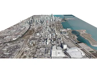 Chicago City 3D Model preview