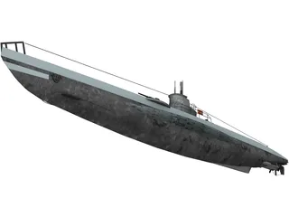 DKM U-boat type VII 3D Model preview