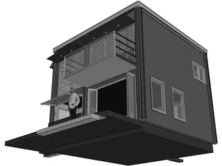 Beach House 3D Model preview