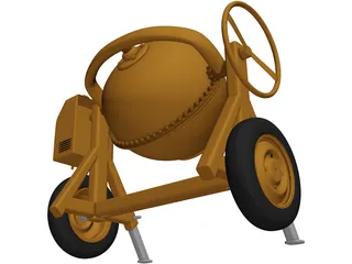 Cement Mixer 3D Model preview
