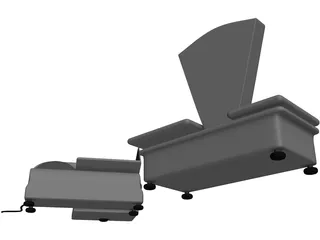 Roman Scales and Electrical Ham-Cutter 3D Model preview