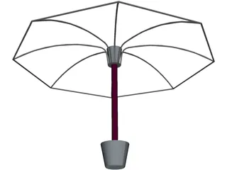 Garden Umbrella 3D Model preview