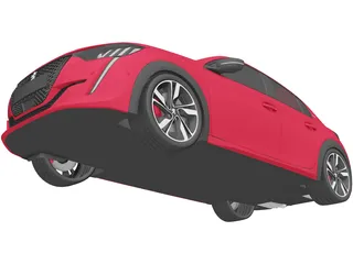 Peugeot 208 GTi Concept (2021) 3D Model preview