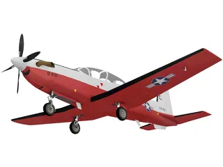 Beechcraft T-6 Texan II 3D Model preview