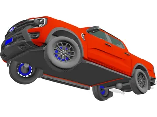 Ford Ranger XLT (2024) 3D Model preview