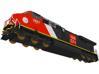ES44AC CN GEVO 3D Model preview