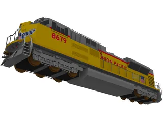Union Pacific SD70Ace 3D Model preview