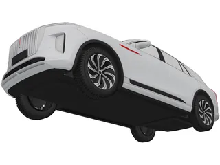 Hongqi E-HS9 (2020) 3D Model preview