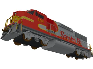 ATSF Warbonnet GP60M 109 3D Model preview