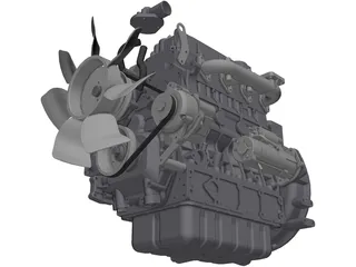 Kubota V3600 Engine 3D Model preview