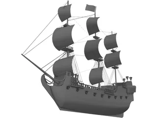 Black Pearl 3D Model preview