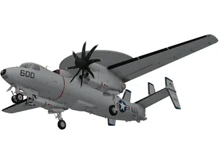 Grumman E-2C Hawkeye 3D Model preview