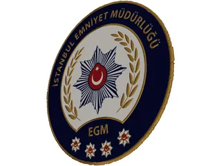 Istanbul Emniyet Mudurlugu Logo 3D Model preview