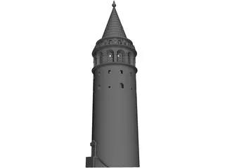 Galata Tower 3D Model preview