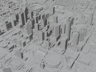 Charlotte City, NC, USA (2023) 3D Model preview