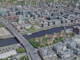 Glasgow City, UK (2023) 3D Model preview
