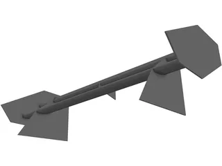 Formula Student Rear Wing 3D Model preview
