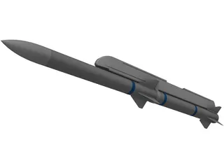 AIM-120 AMRAAM Missile 3D Model preview