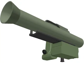 MILAN Anti-Tank Missile 3D Model preview