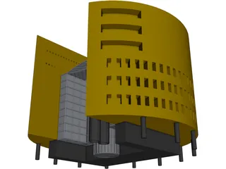 Tube Building 3D Model preview