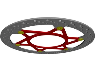 Magura Disc 320mm Complete Left Side 3D Model preview
