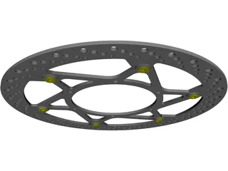 Magura Disc 320mm Complete Right Side 3D Model preview