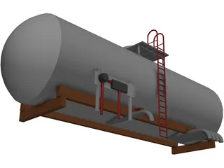 Oil Tank 3D Model preview