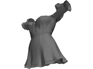 Woman Dress 3D Model preview