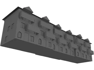 Apartment Building 3D Model preview
