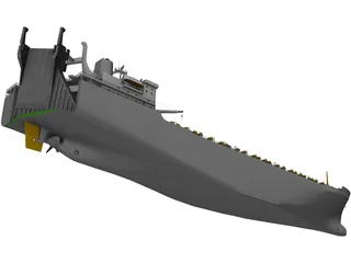 Tanker Ship 3D Model preview