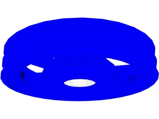 Pulley of 7.2 Inches Diameter 3D Model preview