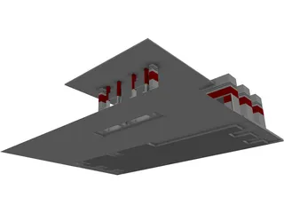 Gas Station 3D Model preview
