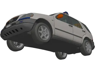 Mercedes-Benz ML-class Police 3D Model preview