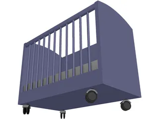 Baby cribe 3D Model preview