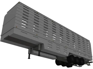 Trailer Livestock 3D Model preview