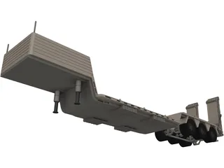 Trailer Heavy Equipment 3D Model preview