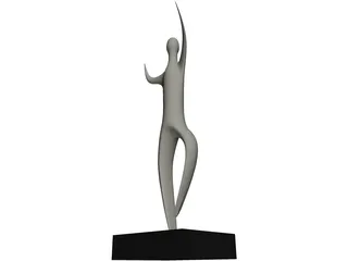 Abstract Dancing Statue 3D Model preview