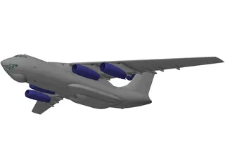 Ilyushin IL-76 Candid 3D Model preview