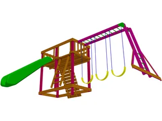 Children Play Set 3D Model preview