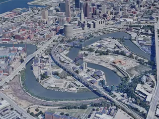 Cleveland City, OH, USA (2023) 3D Model preview