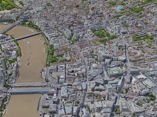 London City, UK (2022) 3D Model preview