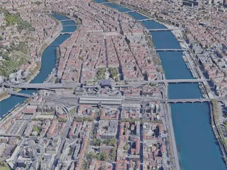 Lyon City, France (2023) 3D Model preview