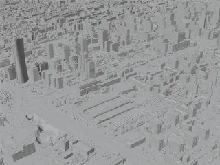 Warsaw City, Poland (2022) 3D Model preview