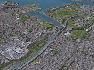 Portsmouth City, UK (2023) 3D Model preview