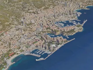 Monaco City, Monaco (2023) 3D Model preview