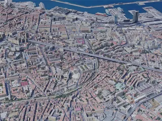 Marseille City, France (2023) 3D Model preview
