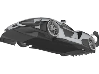 McLaren Senna GTR GP 3D Model preview