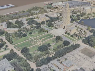 Baton Rouge City, LA, USA (2024) 3D Model preview
